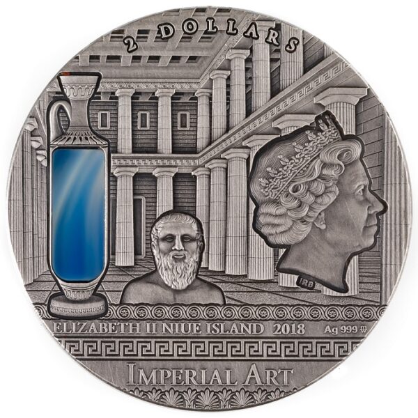Srebrna moneta 2$ Grecja, Seria: Imperial Art awers - GoldBroker.pl