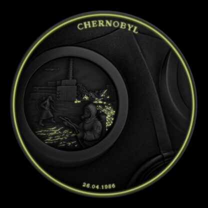 Srebrna moneta 5$ Czarnobyl fluoroscencja 2 - GoldBroker.pl