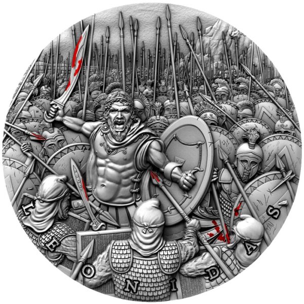 Srebrna moneta 5$ Leonidas, Seria: Wielcy dowódcy rewers - GoldBroker.pl