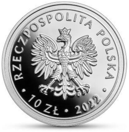 Srebrna moneta Niemiecki obóz dla polskich dzieci w Łodzi (1942-1945) awers - GoldBroker.pl