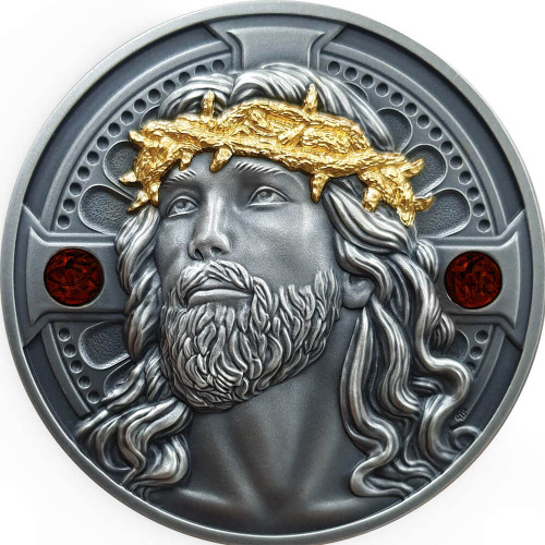 Srebrna moneta 2000 CFA Chrystus Zbawiciel rewers - GoldBroker.pl