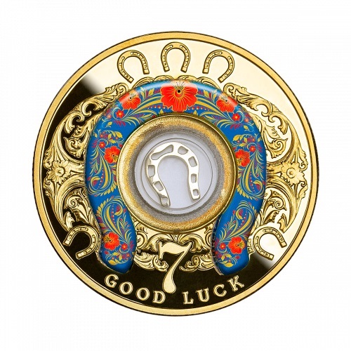 Srebrna moneta 500 CFA Podkówka Lucky Seven rewers - GoldBroker.pl