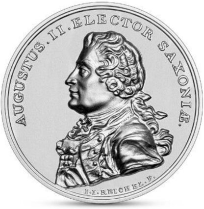Srebrna moneta 50 zł Skarby Stanisława Augusta - August II Mocny rewers