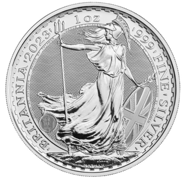 Srebrna moneta 1 uncja Britannia rewers - GoldBroker.pl