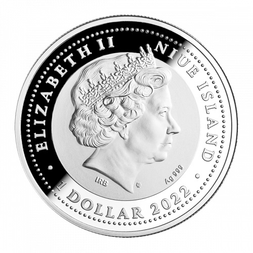 Srebrna moneta 1 $ Urodzony by być szczęśliwym awers