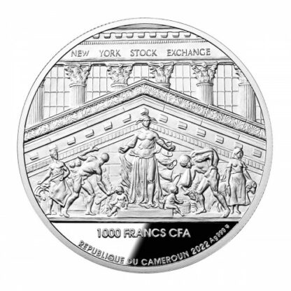 Srebrna moneta 1000 CFA Ruletka awers