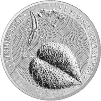 Srebrna moneta bulionowa 1 oz Liść Lipy awers - GoldBroker.pl