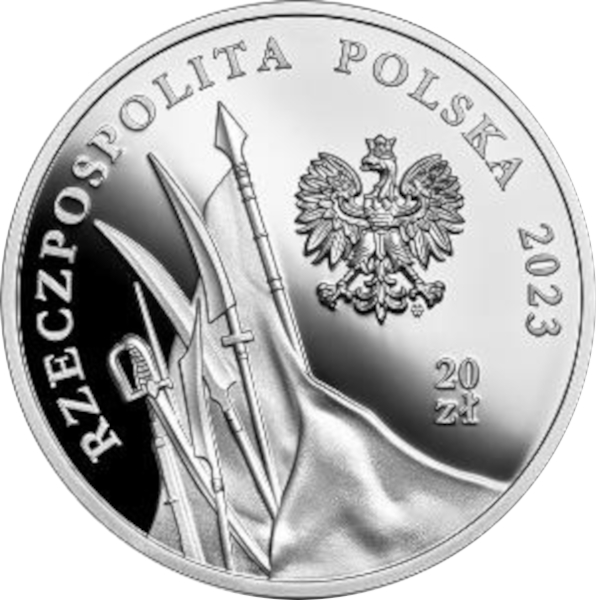 Srebrna moneta NBP 20 zł 160. rocznica Powstania Styczniowego awers - GoldBroker.pl