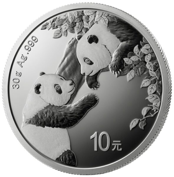 Srebrna moneta bulionowa 30g Chińska Panda 2023 rewers - GoldBroker.pl