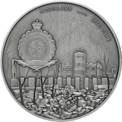 Srebrna moneta 5$ Hiroszima, Seria: Ludzkie tragedie awers