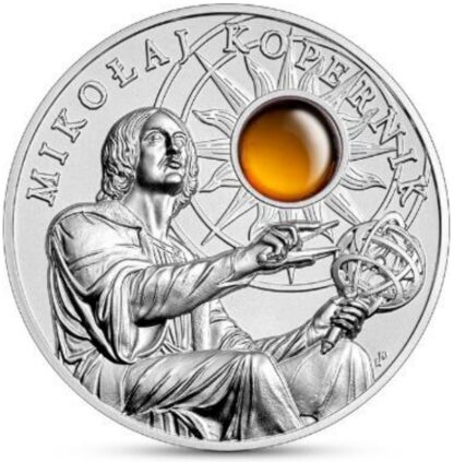 Srebrna moneta NBP 50 zł Mikołaj Kopernik 2023 rewers