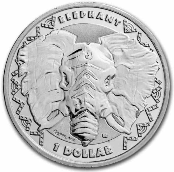 Srebrna moneta 1 oz Big Five Elephant rewers