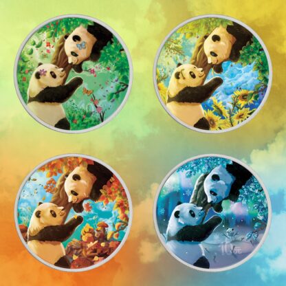 Srebrna moneta 30g Chińska Panda 2023 Four Seasons