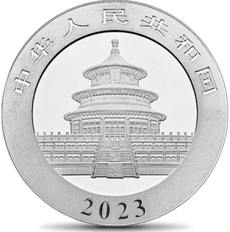 Srebrna moneta 30g Chińska Panda 2023 Four Seasons Summer awers