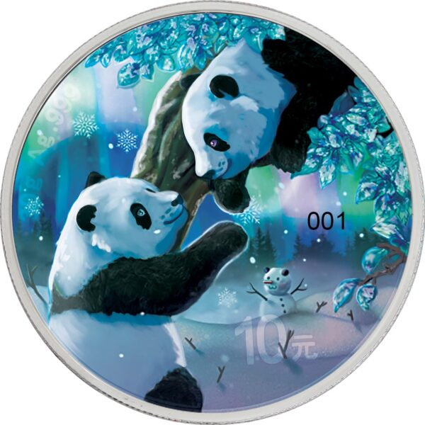 Srebrna moneta 30g Chińska Panda 2023 Four Seasons Winter rewers