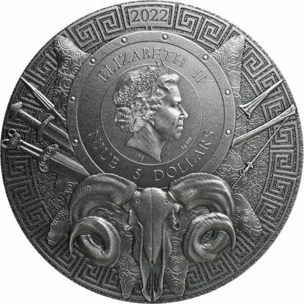 Srebrna moneta 5$ Jazon i Chiron, Seria: Argonauci awers