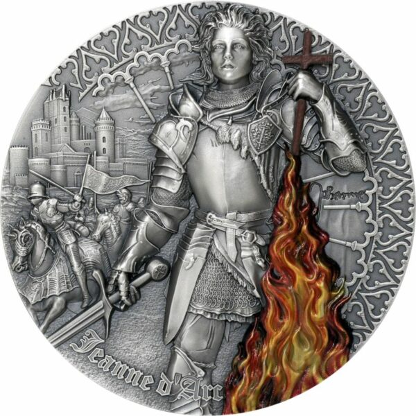 Srebrna moneta 5$ Joanna d'Arc rewers