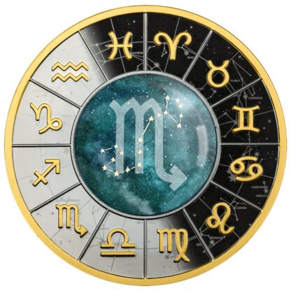 Srebrna moneta 500 CFA Skorpion, Seria: Znaki zodiaku 2023