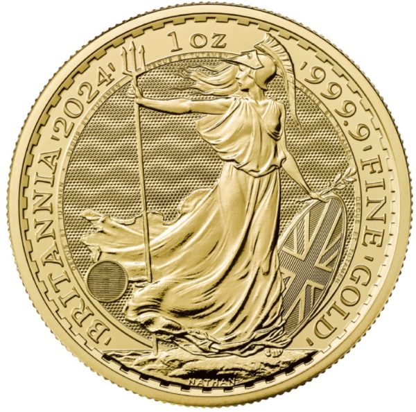 Złota moneta 1 oz Britannia 2024 rewers