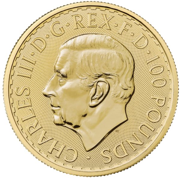 Złota moneta 1 oz Britannia 2024 awers