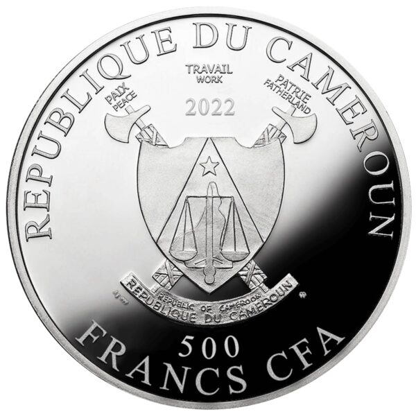 Srebrna moneta 500 CFA Moneta inflacyjna awers