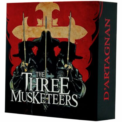 Srebrna moneta 5$ D’Artagnan Seria: Trzej Muszkieterowie etui