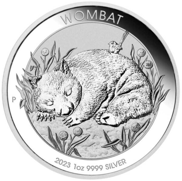 Srebrna moneta 1 oz Wombat rewers