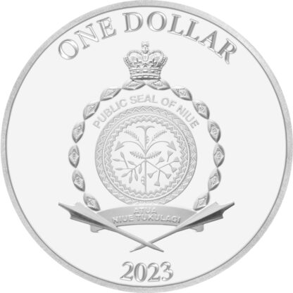 1$ Srebrna moneta ślubna awers