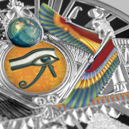 Srebrna moneta 1$ Oko Horusa detale