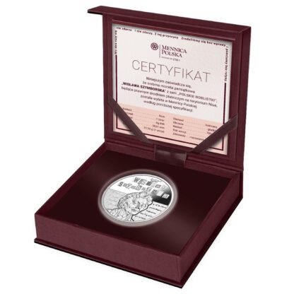 Srebrna moneta 1$ Wisława Szymborska etui i certyfikat