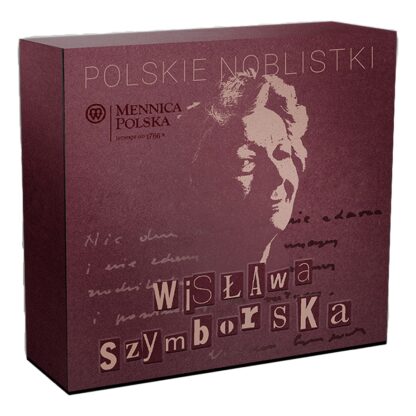 Srebrna moneta 1$ Wisława Szymborska okładka etui