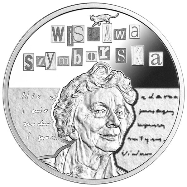 Srebrna moneta 1$ Wisława Szymborska rewers