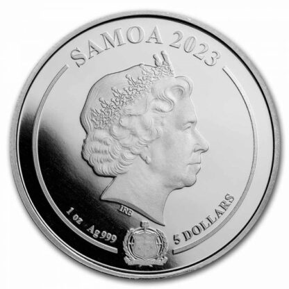 Srebrna moneta 1 oz DC Comics Superman Samoa 2023 awers
