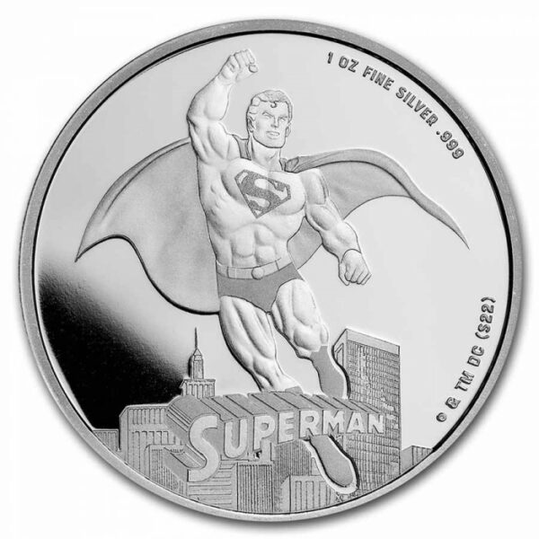 Srebrna moneta 1 oz DC Comics Superman Samoa 2023 rewers