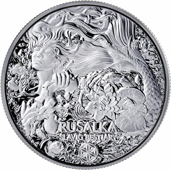 Srebrna moneta 1 oz Rusałka, Seria: Bestie Słowiańskie rewers