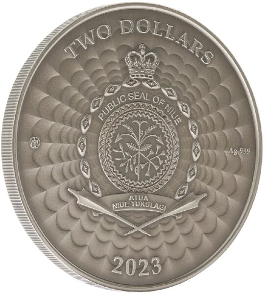 Srebrna moneta 2$ Świat Kryptyd Bunyip awers