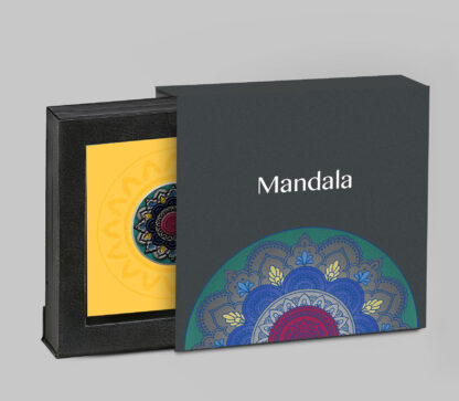 Srebrna moneta 2000 CFA Mandala ramka