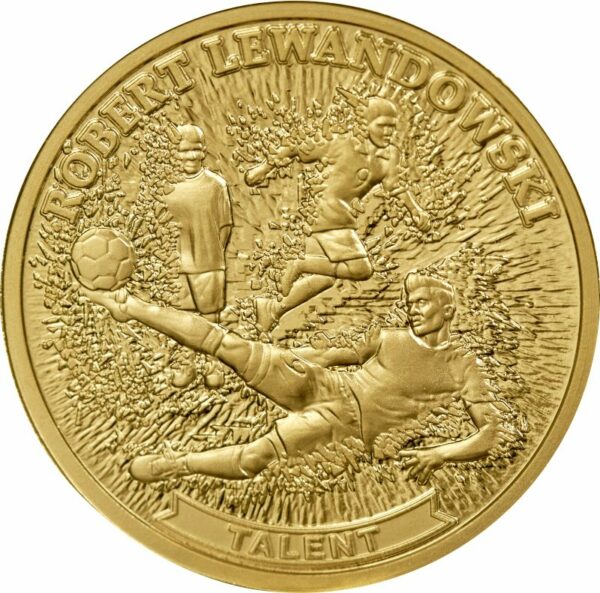 Złota moneta 10$ Zwycięzca Robert  Lewandowski, Seria: Droga do marzeń