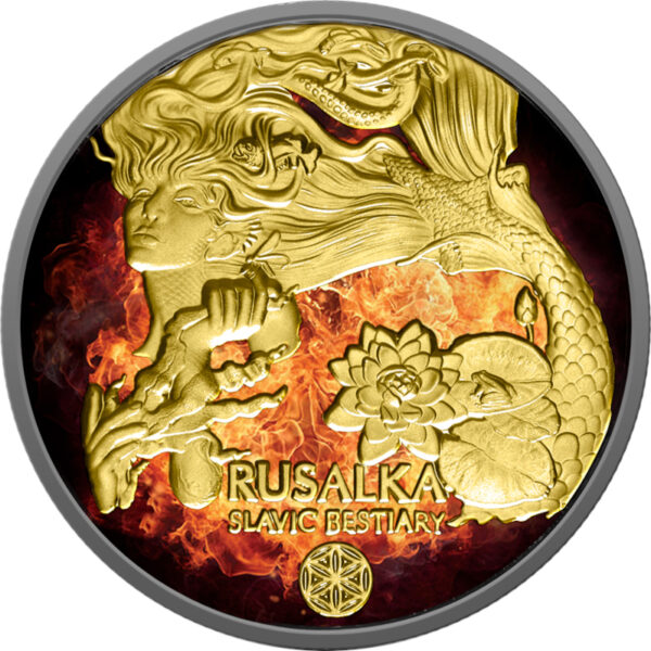 Srebrna moneta 1000 CFA Płonąca Rusałka, Seria: Bestie Słowiańskie