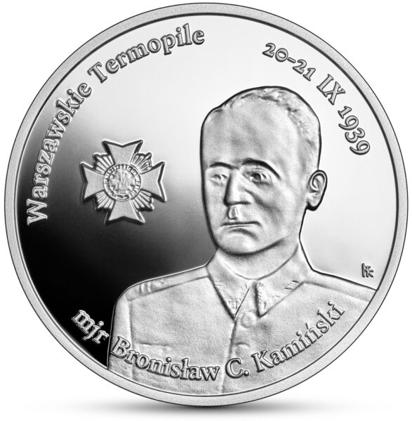 Srebrna moneta 20 zł Polskie Termopile – Warszawskie Termopile rewers