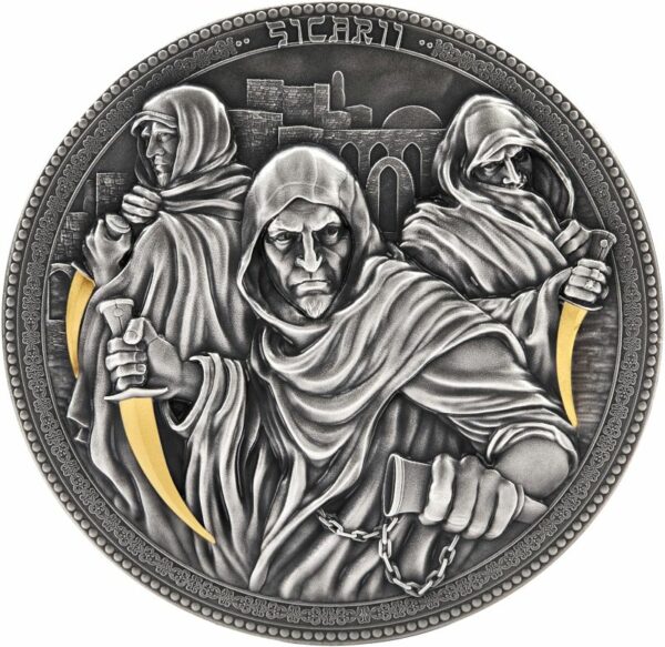 Srebrna moneta 5$ Sykariusze, Seria: Skrytobójcy