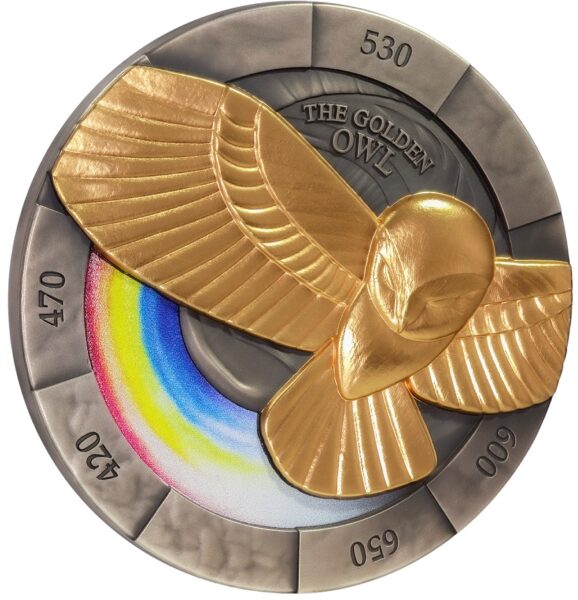 Srebrna moneta 5$ Złota Sowa