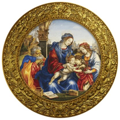 Srebrna moneta 500 CFA  Filippino Lippi, Święta Rodzina z Janem Chrzcicielem i świętą Małgorzatą
