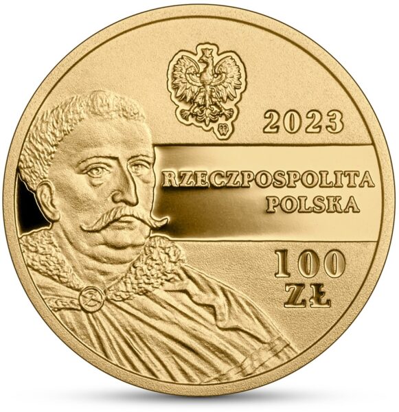 Złota moneta kolekcjonerska 100 zł Odsiecz wiedeńska 2023 awers