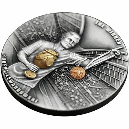 Srebrna moneta 5$ Zwycięzca, Seria: Robert Lewandowski, Droga do marzeń