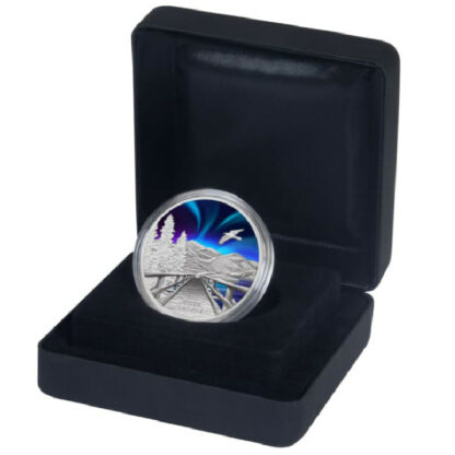 Srebrna moneta kolekcjonerska 1$ Aurora Borealis