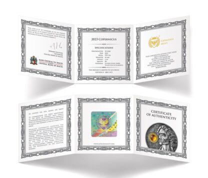 Srebrna moneta kolekcjonerska 10€ Malta Copernicus certyfikat