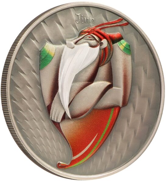 Srebrna moneta 2$ Dżinn, Seria: Świat Kryptyd rewers