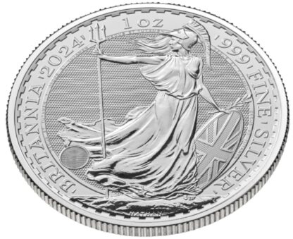 Srebrna moneta bulionowa 1 oz Britannia 2024 rant