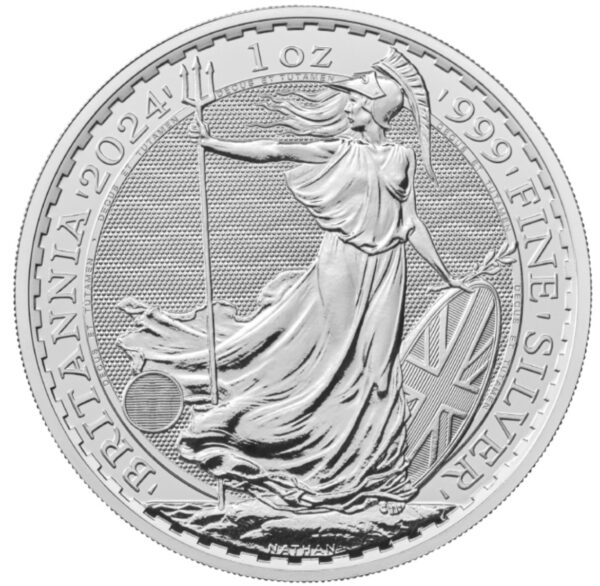 Srebrna moneta bulionowa 1 oz Britannia 2024 rewers